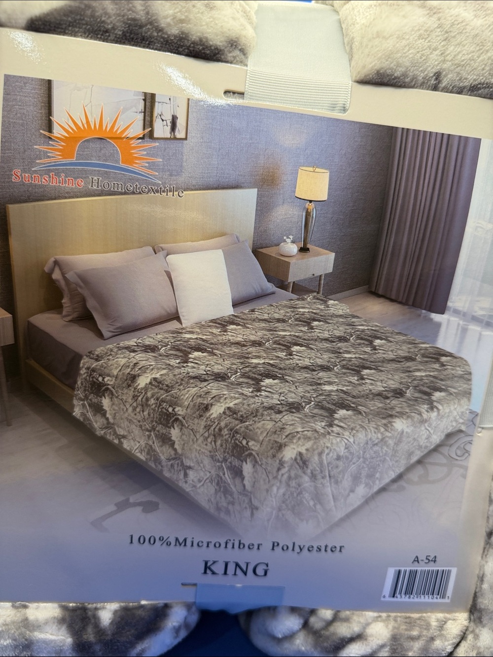 Brand New Gray super soft king size flannel blanket thick cozy